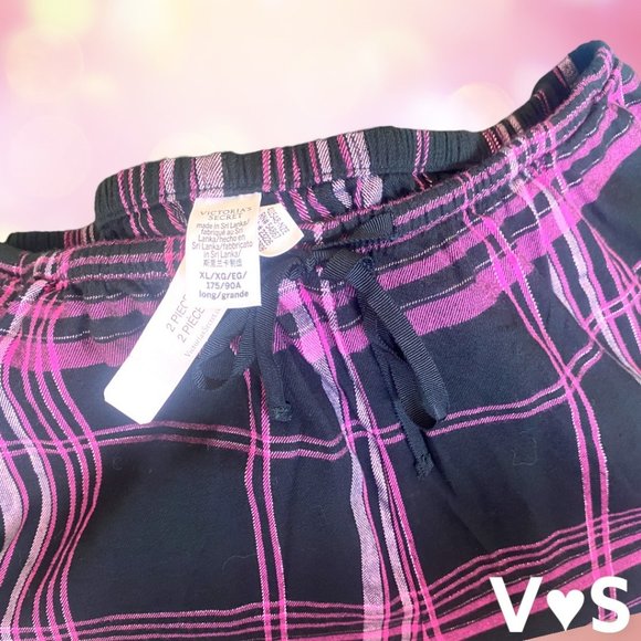 Victoria's Secret Pink and Black Plaid Pajama Set - Picture 8 of 9